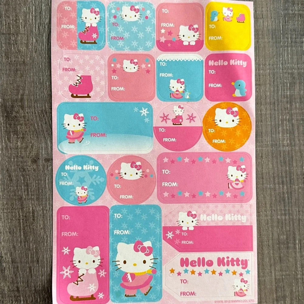 💞 New Sanrio Hello Kitty Christmas & Birthday Gift Label Stickers